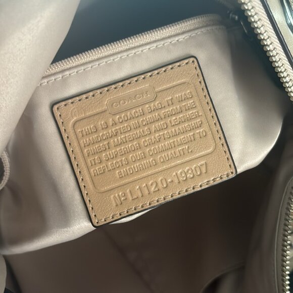 Coach Kristin Beige Leather Snakekin Detail Limited Edition Satchel Shoulder Bag - Picture 9 of 10